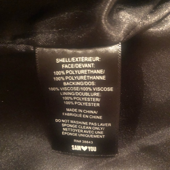 Sam Edelman leather like cropped jacket size S. - Picture 3 of 4